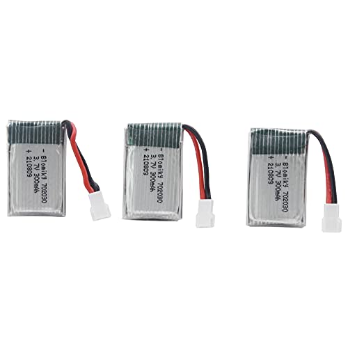 Blomiky 3 Pack 3.7V 300mAh Battery with MX2.0 Plug Replacement for 1/18 Scale Remote Control Shark...
