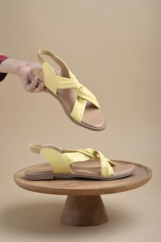 Image of Shoetopia Cross Strap Flat Sandals For Women & Girls