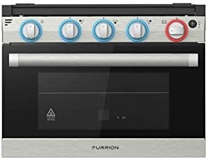 Furrion F1S17L02A-SS 17" 2-in-1 Gas Range Oven (Stainless Steel) with 3-Burner Cooktop for RV