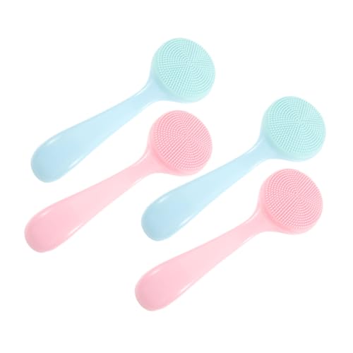Healeved Silicone Facial Scrubbers 4pcs Exfoliating Face Brush for Deep Cleansing Gentle Cleansing Tool for Blackheads