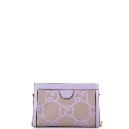 Pre-Loved Ophidia Chain Shoulder Bag Jumbo GG Canvas with Leather Small, Purple3