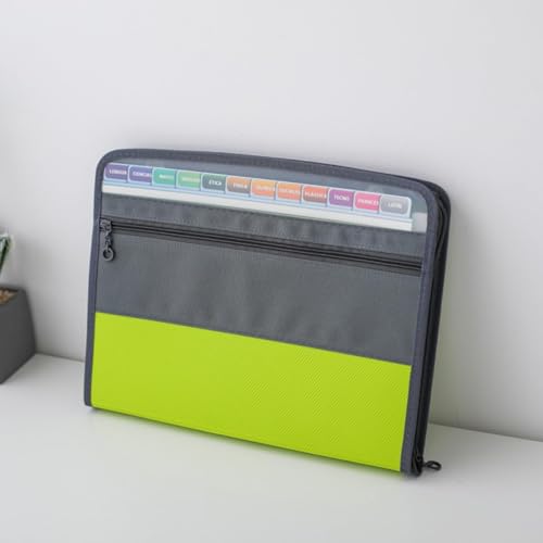 ファイルボックス ベーシック 大容量 トートバッグ 仕切り フォルダー 拡張可能 フォルダー ラベル付き オフィス用品 学生 ロール紙 バッグ 教室 オフィス 自宅 旅行 (D)