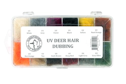 Kingfisher Fly Fishing Deer Hair UV Fly Tying Dubbing Dispenser