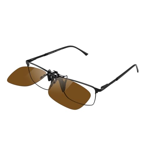 Image of MERRY'S Polarized Clip on Sunglasses Flip Up Metal Clip Attachments for Prescription Glasses