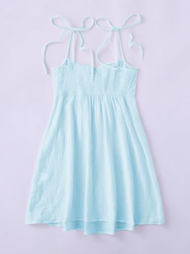 Image of SOLY HUX Women's Summer Cami Sun Dress A Line Tie Shoulder Y2k Cute Casual Short Mini Beach Babydoll Dresses