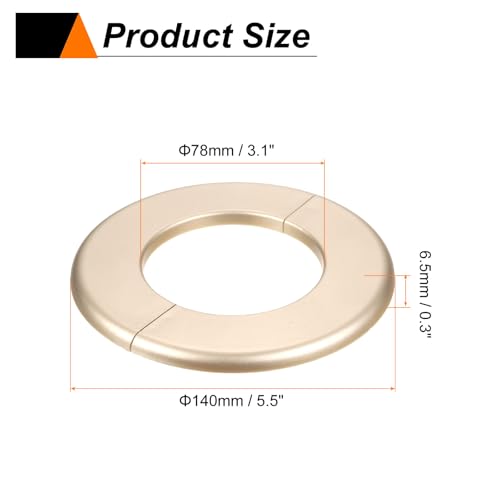 Placas autoadhesivas de plástico ABS con brida dividida 78mm para decoración de tubería de agua 3