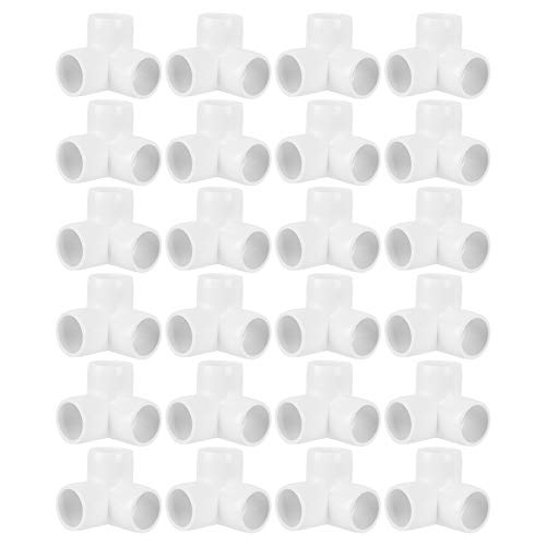24Pack PVC Elbow Fittings, 3/4 Inch 3 Way PVC Pipe Fitting connectors