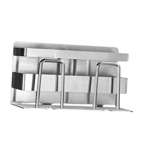 WEKADRIN Soporte de Cepillos de Dientes de Acero Inoxidable Diseño Doble para Dos Personas Organizador de Baño Ventilado y Compacto Porta Pasta de Dientes Metálico Almacenamiento Higiénico