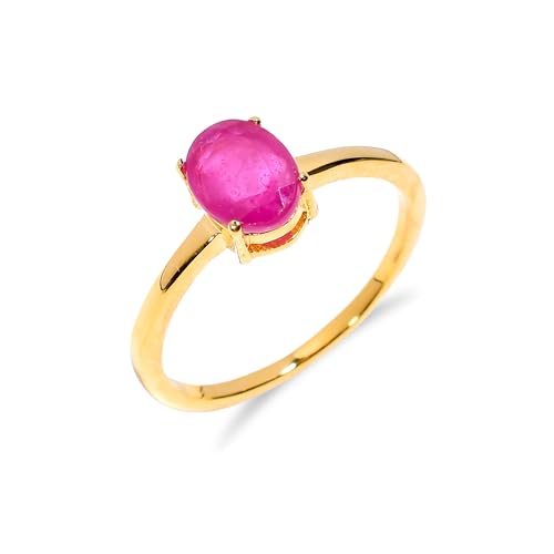 Bague femme en argent 925 ovale style rubis pour homme moderne