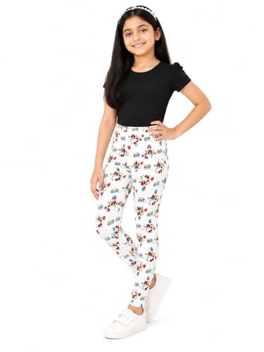 Image of BODYCARE Kids Girls Cotton Leggings | Soft Stretchable Pants, Playtime, Yoga & Casual Wear | Comfortable Elastic Waist Leggings for Toddler & Kids Girls