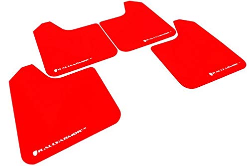 Rally Armor MF23-UR-RD/WH Red, White Mud Flap with Logo (13+ Subaru BRZ / 13+ Scion FR-S UR), 1 Pack