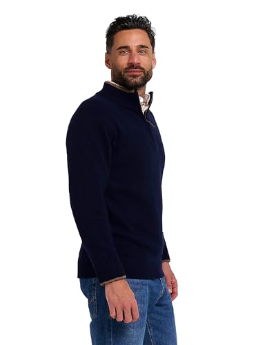 of England Ashcombe 100% Lambswool Long Sleeve Zip Knit Jumper Pullover4