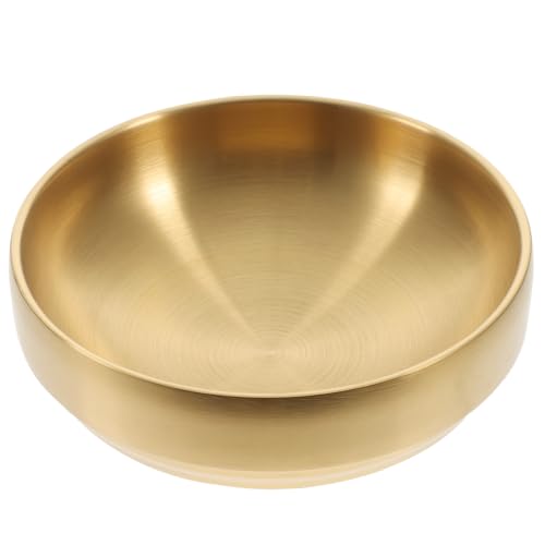 CALLARON Stainless Steel Bowls 34oz - Large Gold Serving Bowl, Kitchen Decorative Golden Bowl for...