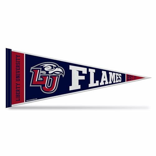 Rico Industries NCAA Liberty Flames Rally 12" x 30" Felt Wall Décor Pennant - Great for Home/Bed Room/Man Cave Décor