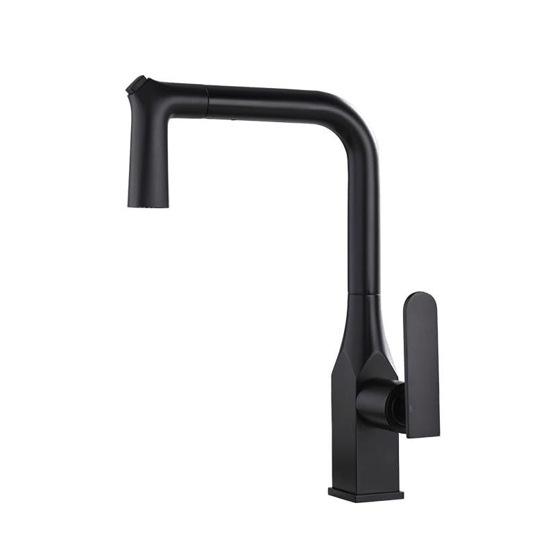 Robinet cuisine noir avec douchette pour simplifier vos recettes