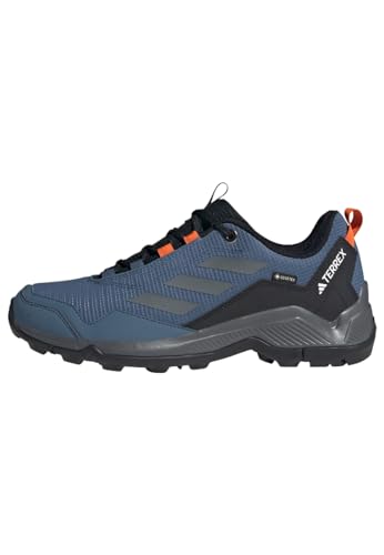 adidas Hombre Terrex Eastrail GORE-TEX Hiking Shoes, Wonder Steel / Grey Three / Orange, 44 2/3 EU