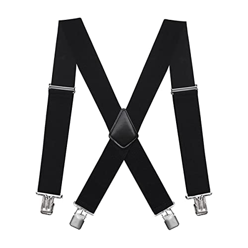 Opiniones y reviews de Tirantes para Hombre favoritos de las personas. 44 Ewtto Tirantes para hombre con espalda en X, 5 cm de ancho, tirantes de clip recto ajustables para informal y formal (negro)