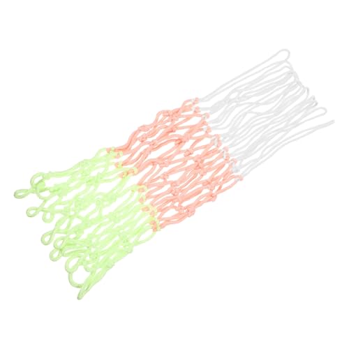 KICHOUSE Glow Dark Basketball Net Portable Luminous Frame Net for Outdoor Hoops Durable Design for Schools Gyms and Training Facilities