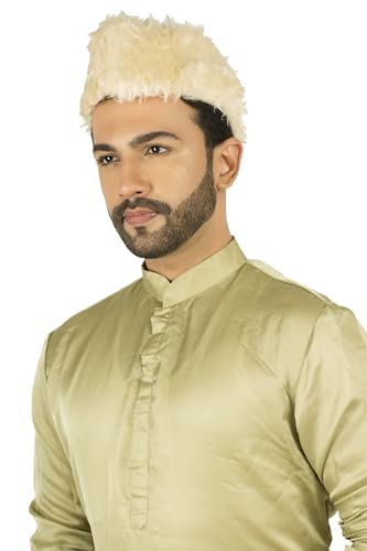 Image of Traditional Handstitch Ready to Wear Topi /Cap /Turban for Wedding, Pooja and Traditional Function Use It, [Free - Size]