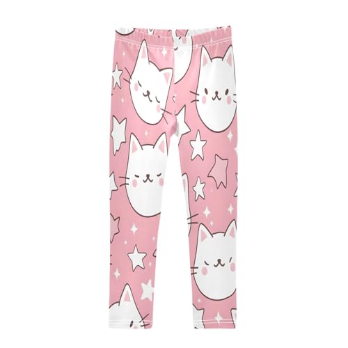 Toddler Girls Leggings Printed Yoga Pants Leggings Cat Heads for Kids