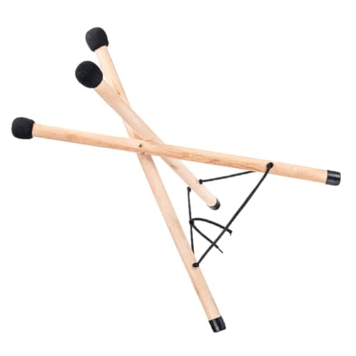 LIOOBO Tongue Drum Stand Tripod Wooden Base Steel Construction Non-slip Adjustable Rope Folding for Storage
