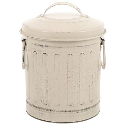 GAROZATION Cubo de cenizas con tapa, recipiente de cenizas ignífugo para chimenea y barbacoa, cubo de almacenamiento estable para carbón y cenizas, vintage