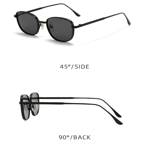 Lunettes de soleil rétro carrées en métal léger pour éviter les marques sur le nez