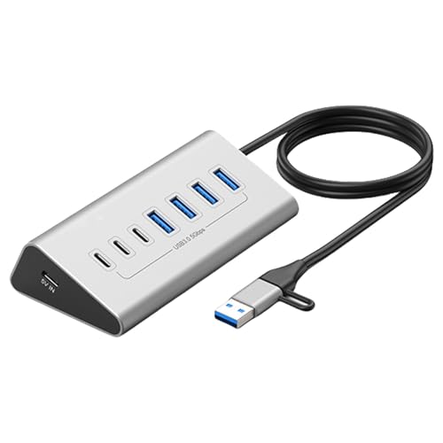 Adaptateur de charge multiple USB C avec 7 ports haut débit pour PC
