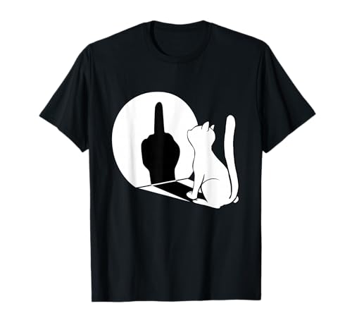 Chat Majeur drôle avec Doigt d'honneur T-Shirt