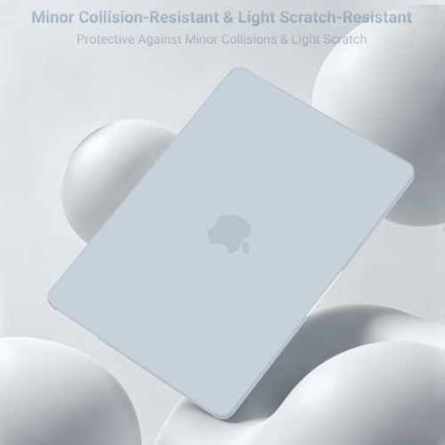 Image of MOSISO Compatible with MacBook Air 13 inch Case M5 2026 M4 2025 M3 M2 2024-2022 A3449 A3240 A3113 A2681,Hard Shell&Keyboard Cover&Screen Film&Pouch for MacBook Air 13.6 inch Case, Baby Blue