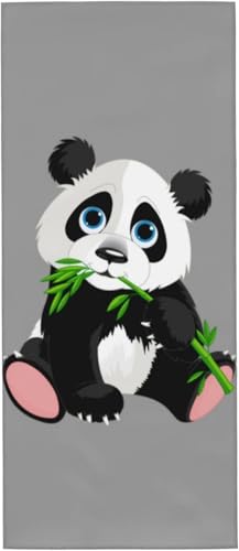 パンダ柄 かわいい タオル フェイスタオル マイクロファイバー ホテル仕様 ふわふわ 柔らか肌ざわり ハンドタオル 吸水速乾 薄手 バス用品 プレゼント 12x27.5in