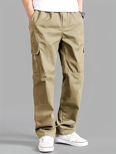 Image of Cargo for Men || Cotton Cargo Pant || Drawstring Waist Pant (Also Available in Plus Sizes) (W-Cargo-117-120)