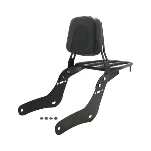Sissy bar moto Rebel CMX1100 avec dossier rembourré et plateau de transport en acier noir