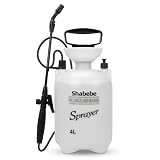 Shabebe 1 Gallon Pump Sprayer for Lawn & Garden – Heavy-Duty Hand Pressure Sprayer with 16” Long Wand...