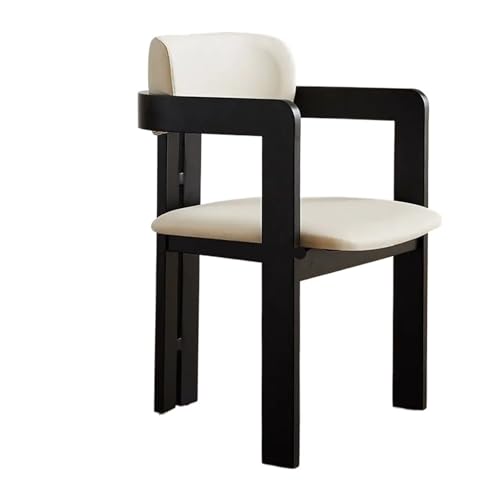 SLOQYNAPU Silla de Comedor Negra de Madera, Silla Trasera Minimalista nórdica, Creatividad Minimalista, Muebles de Ocio Ligeros de Lujo de Alta Gama(Style-1)