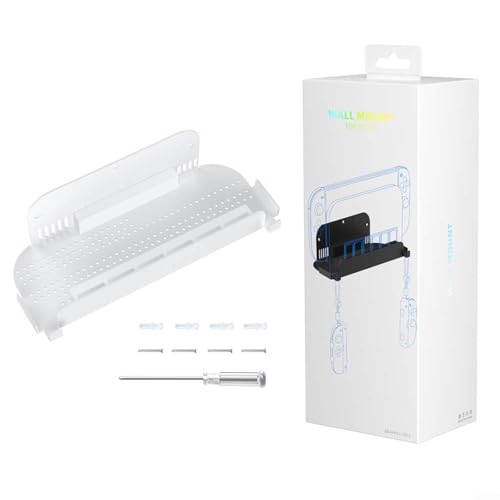 Gettimore Soporte de montaje en pared para consola de juegos para Switch 2 NS2 Estante de almacenamiento de metal Ahorro de espacio (negro) - imagen 2