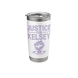Justice for Kelsey Fitzsimmons Bold Purple Tee for Women Stainless Steel Insulated Tumbler