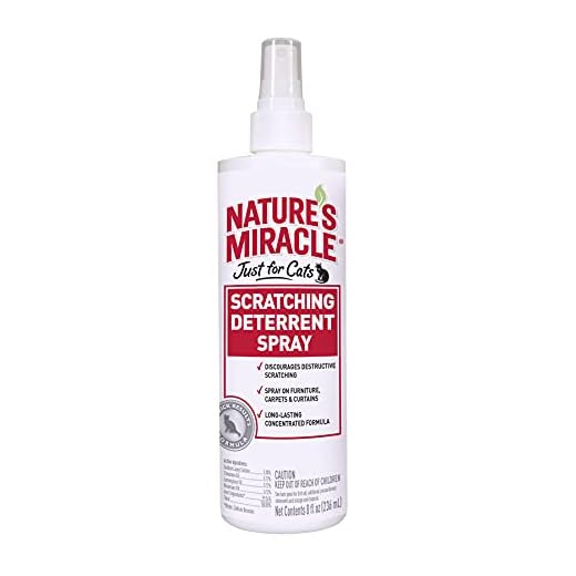 Nature's Miracle Products CNAP5778 Just for Cats No Scratch Deter Spray, 8-Ounce