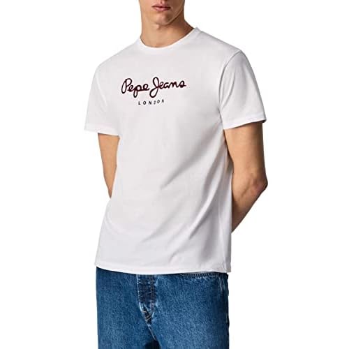 Pepe Jeans Eggo N Camiseta, Blanco (800Blanco), M para Hombre