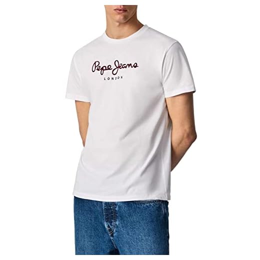 Pepe Jeans Eggo N Camiseta, Blanco (800Blanco), M para Hombre