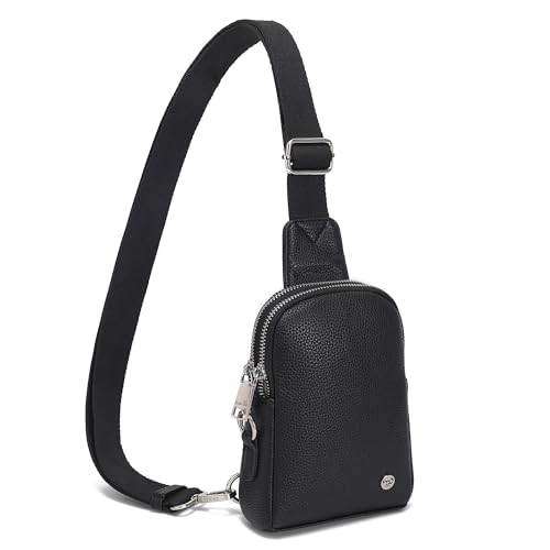 INICAT Small Sling Bag for Women Everyday & Travel Crossbody Bags Lightweight Cross Body Purses Vegan Leather(black)