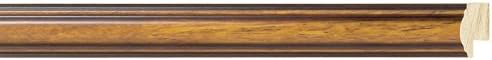 Picture Frame Moulding (Wood) 100ft Bundle - Traditional Walnut Finish - 0.75" Width - 3/8" Rabbet Depth