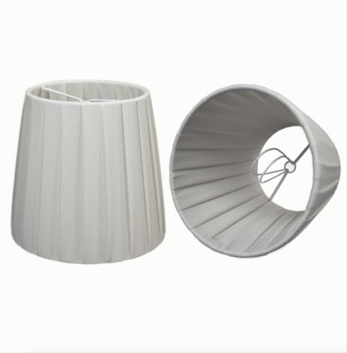 PARALUME PICCOLO CON ATTACCO A MOLLA | Interamente Realizzato a Mano | 12 Colori di Tessuto Disponibili | Made in Italy (Avorio Scuro)