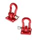 KooingTech RC Trailer Buckle, RC Schlossfalle, 2 Stück Abschlepphaken Haken Schnalle Winde SchäKel ZubehöR für Climbing Crawler(Rot)