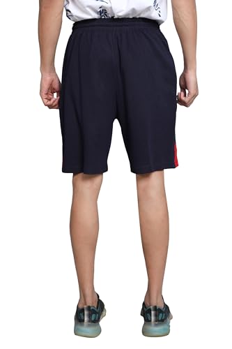 Image of Particle Men's Plus Size Hosiery Corduroy Cotton Bermuda Shorts | 230 GSM Ribbed Fabric | Big Size Casual Half Pants with Pockets for Walking, Gym & Lounge (XL-5XL)