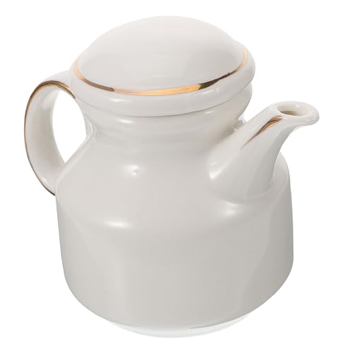 BESTOYARD Olla De Vinagre Olla De Condimento Ollas De Salsa Con Tapas Tortita Contenedor De Salsa Recargable Líquido Salsa Blanca Especiero Aerosol De Aceite Salsa De Soja Cerámica