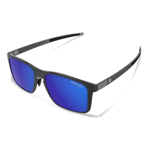 Image of ANYLUV Mens Sunglasses Polarized Upgraded Carbon Fiber Temple Sun Glasses Fashion Driving with UV Protection