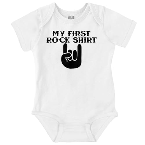 Image of Brisco Brands My First Rock Outfit Baby Romper Boys or Girls