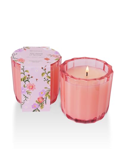 The Smell of Spring bougie pot verre nervuré parfum floral