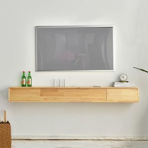 Support TV flottant au design minimaliste en bois bicolore 140cm
